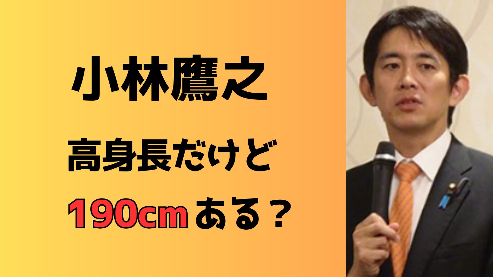 小林鷹之は高身長で190cmある？